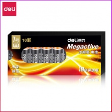 得力（deli）7号碱性电池办公用品18506 7号 10粒装