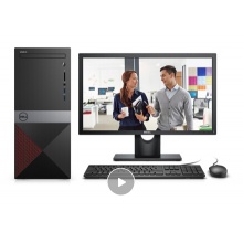 戴尔(DELL)V3670商用办公台式电脑整机(八代i5-8400 4G 128GSSD 1T 键鼠 无光驱 )23.8英寸显示器