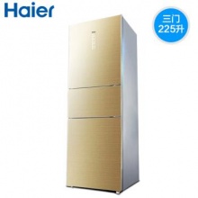 HM 海尔（Haier） BCD-225WDGK 225升家用风冷无霜三开门式电冰箱节能静音 金色
