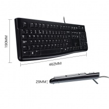 HM 罗技（Logitech） K120 有线键盘 黑色 USB电脑台式机笔记本家用办公全尺寸键盘