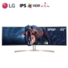 LG49英寸 32:9曲面超宽屏 HDR 双QHD 3PBP LGD原厂IPS Type-C 广色域 内置音箱 旋转升降底座显示器 49WL95C