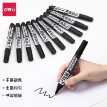 得力6881黑色大头笔 记号笔 盒