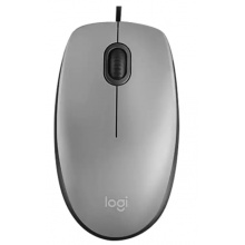罗技（Logitech）M111有线静音鼠标笔记本台式机USB无声办公家用光电 M111灰色