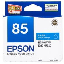 爱普生（Epson）T0852 (T1222)  原装墨盒（青色）单盒装（适用PHOTO 1390 R330）