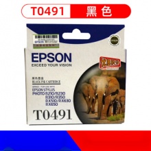 爱普生 T0491原装墨盒墨水 黑色 R210/R230/E310/R350/RX510/630打印机